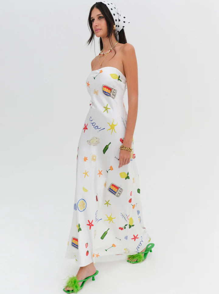 Carla Strapless Maxi Dress – Island Proper