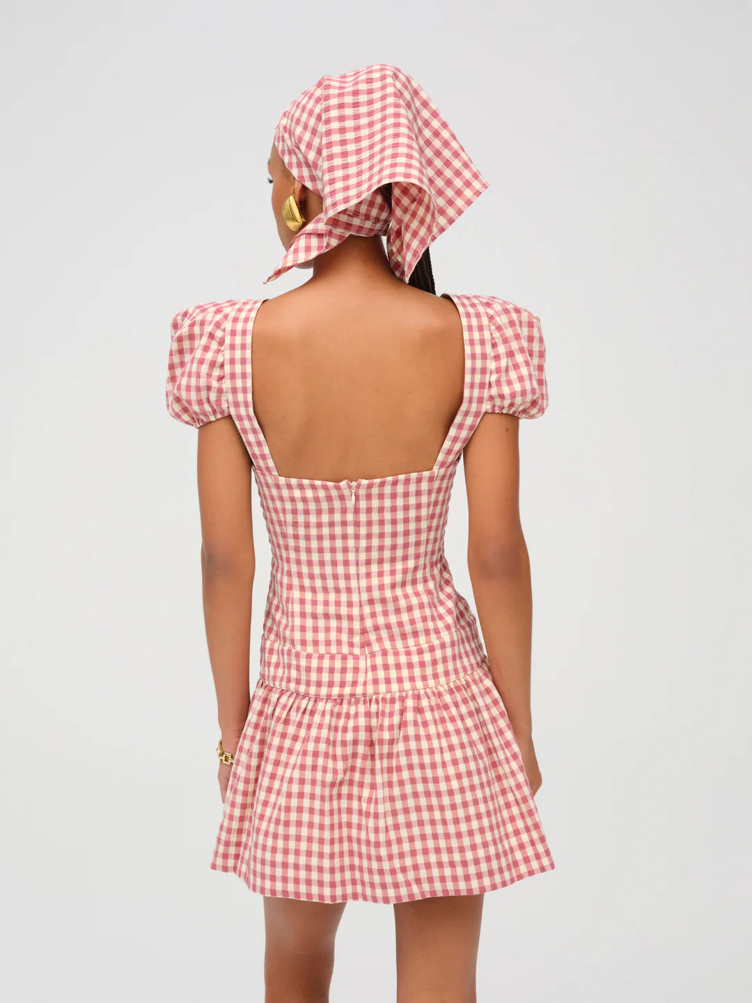 Georgia Gingham Short Sleeve Mini Dress