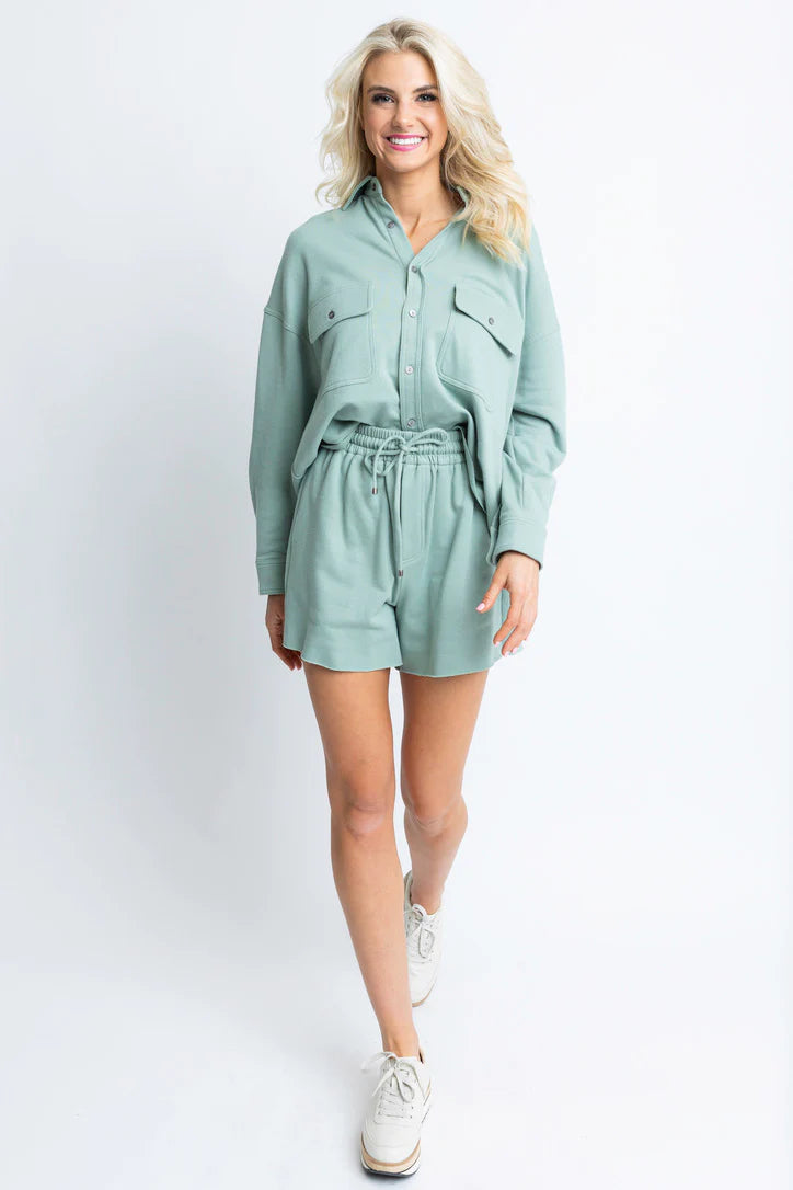 Solid French Terry Tie Short