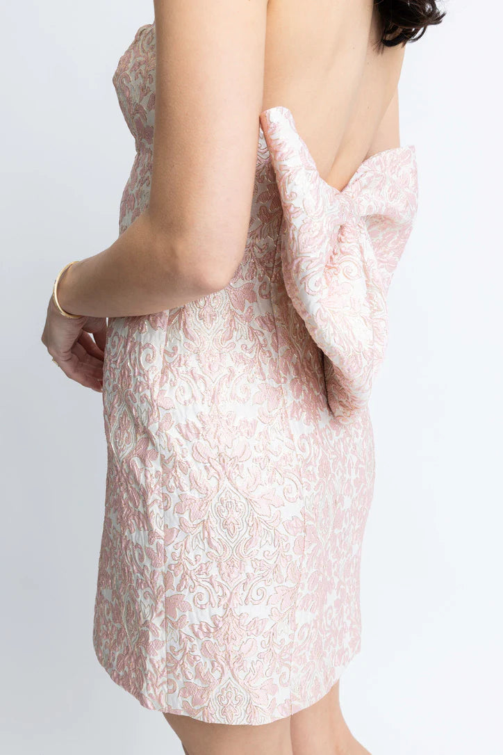 Jacquard Bustier Bow Dress