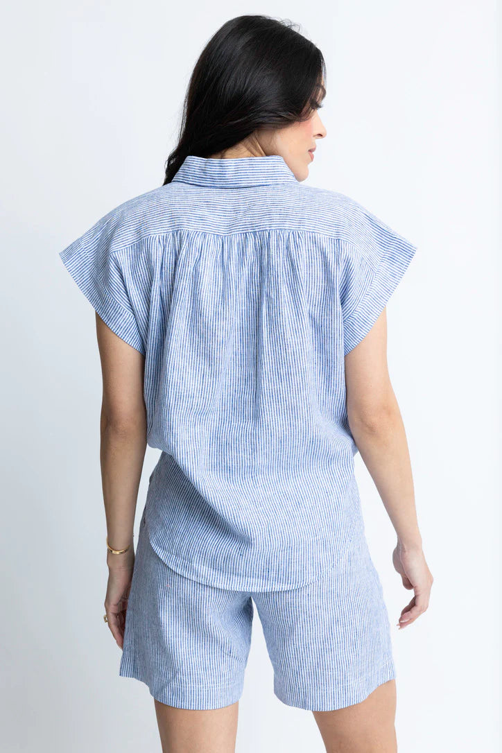 Striped Linen Shorts