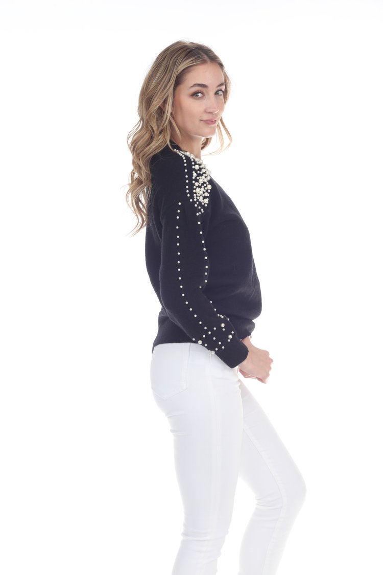Pauline Pearls Crewneck Sweater
