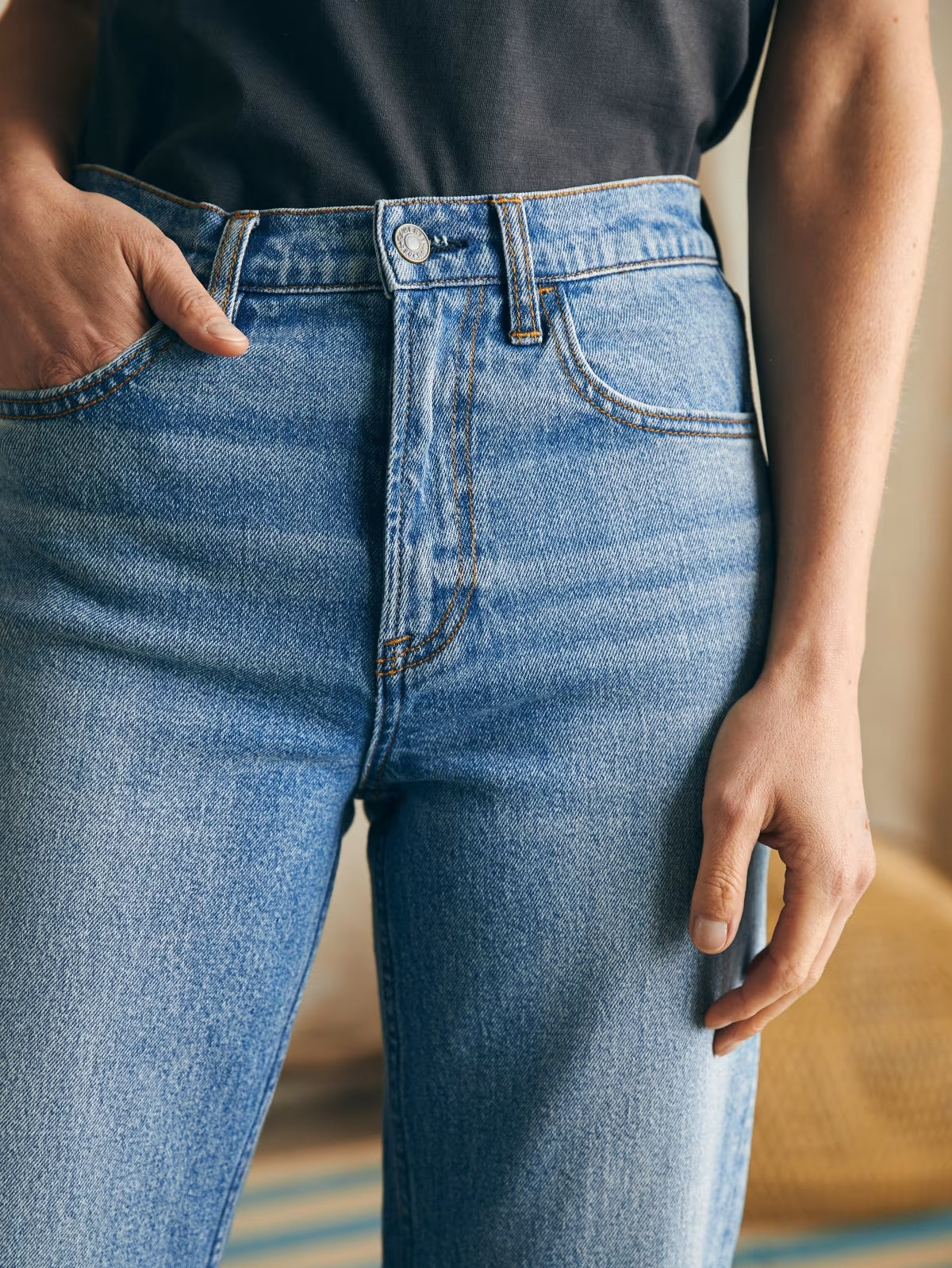 Organic Cotton Denim Slim Straight