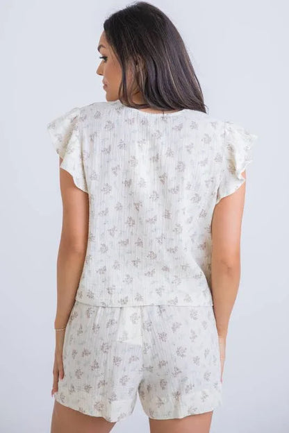 Vintage Floral Gauze Top