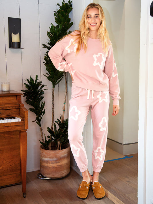 Classic Sweatshirt - Mauve Star Tie Dye