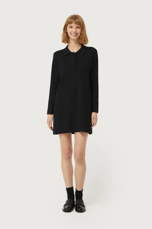 Short Dress with Polo Neck