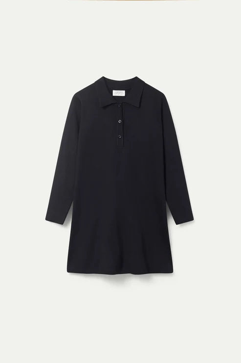 Short Dress with Polo Neck