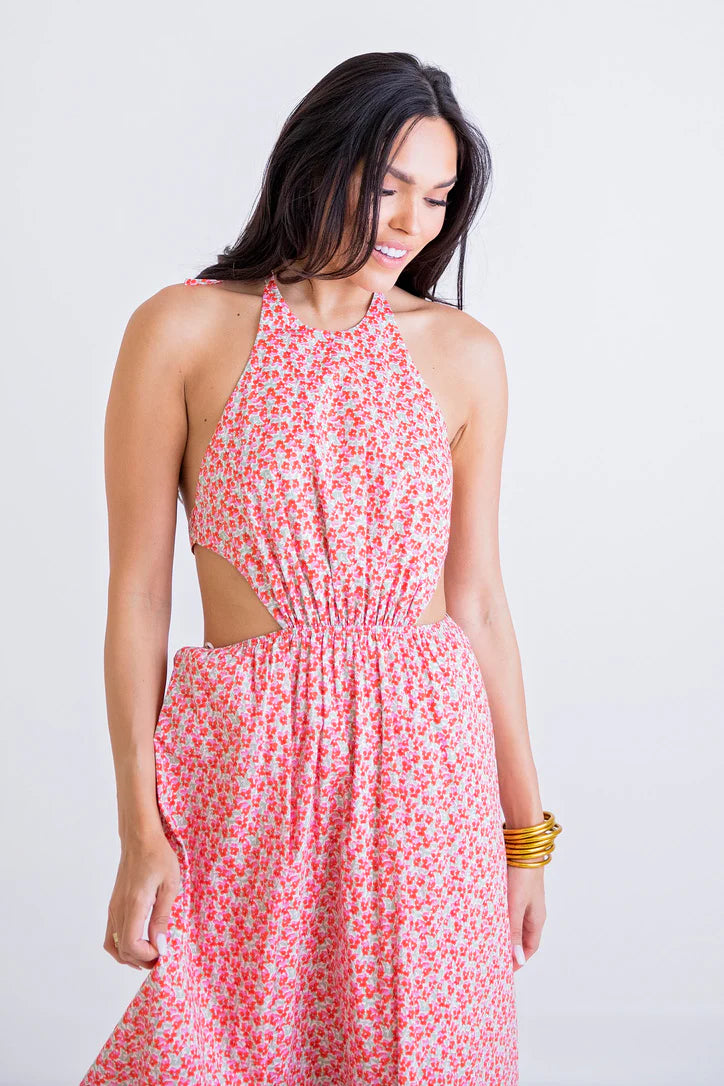 Halter Cut-Out Maxi Dress