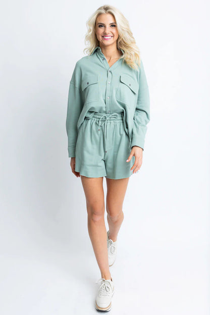 Solid French Terry Tie Short