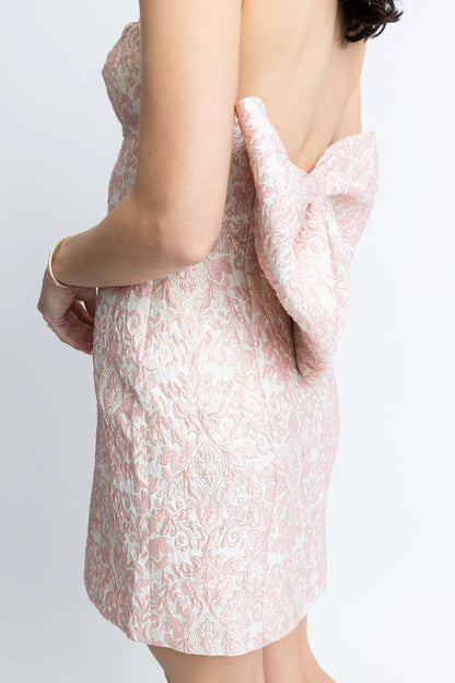 Jacquard Bustier Bow Dress