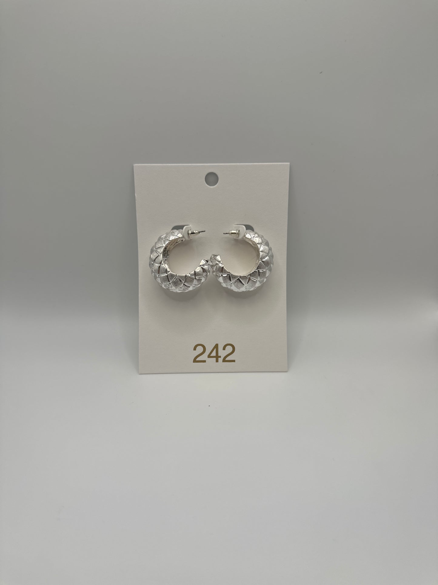 Thick TEX Hoop-Silver