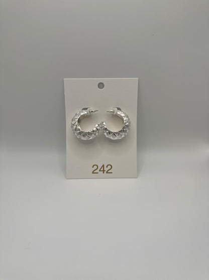 Thick TEX Hoop-Silver