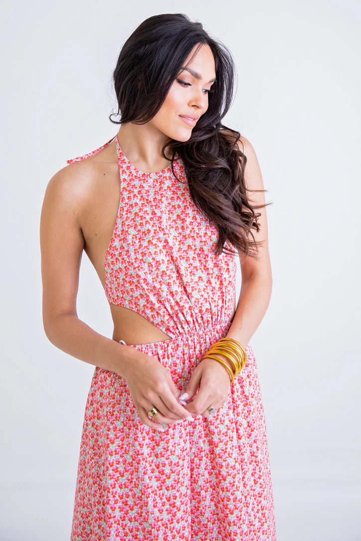 Halter Cut-Out Maxi Dress