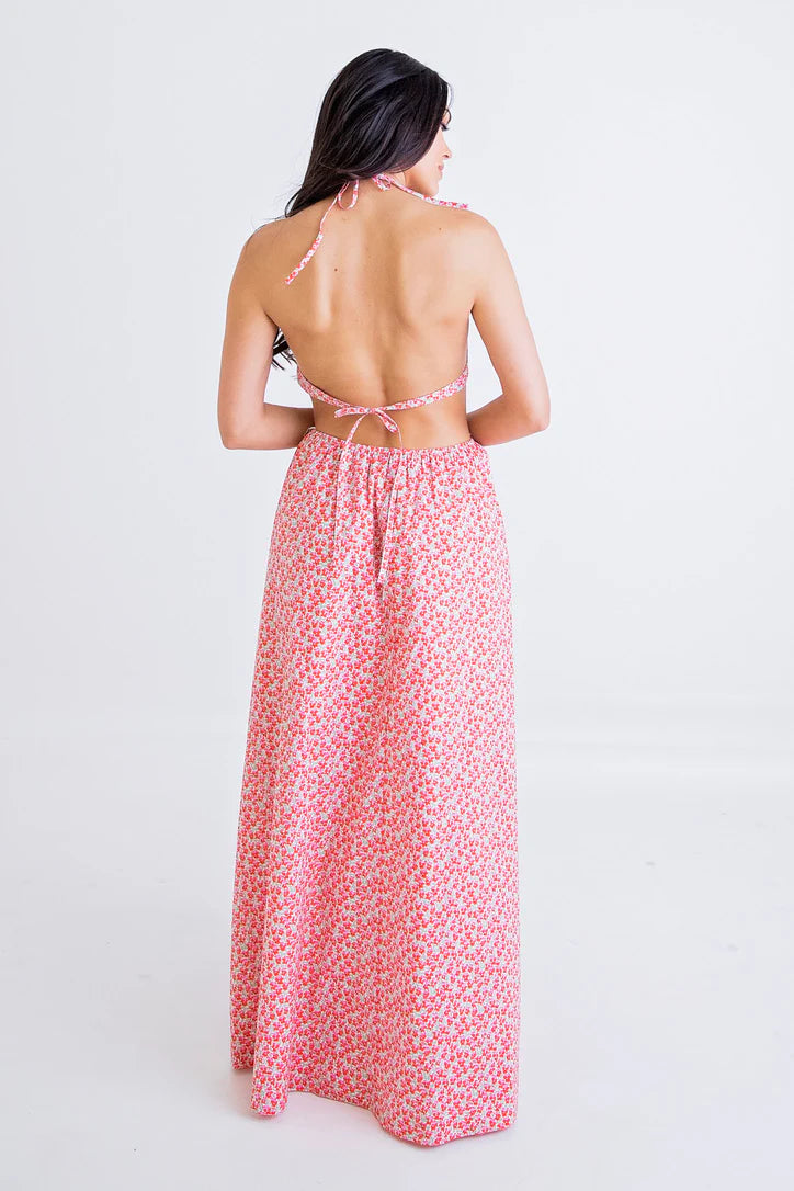 Halter Cut-Out Maxi Dress