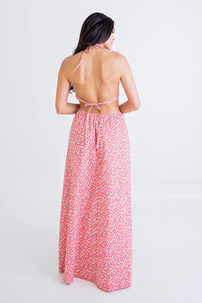 Halter Cut-Out Maxi Dress
