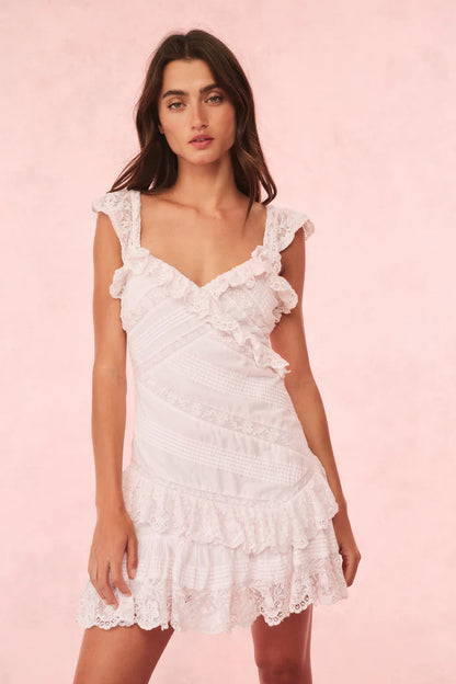 Bensley Cotton Lace Mini Dress
