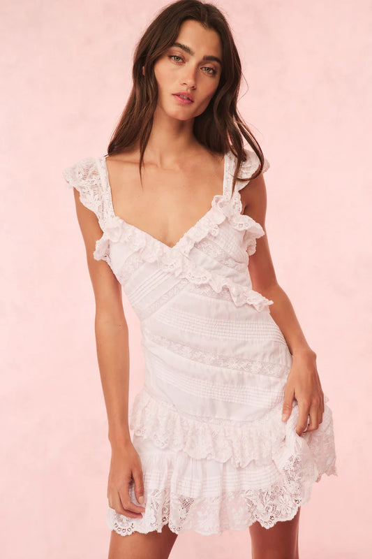 Bensley Cotton Lace Mini Dress