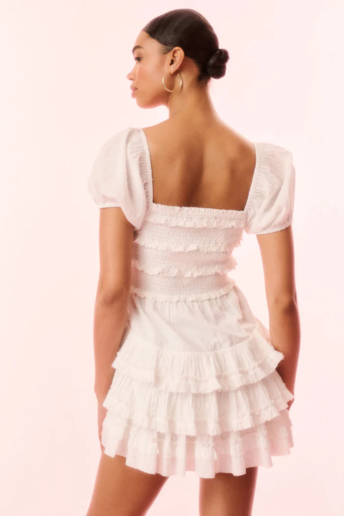 Fellows Cotton Ruffle Mini Dress