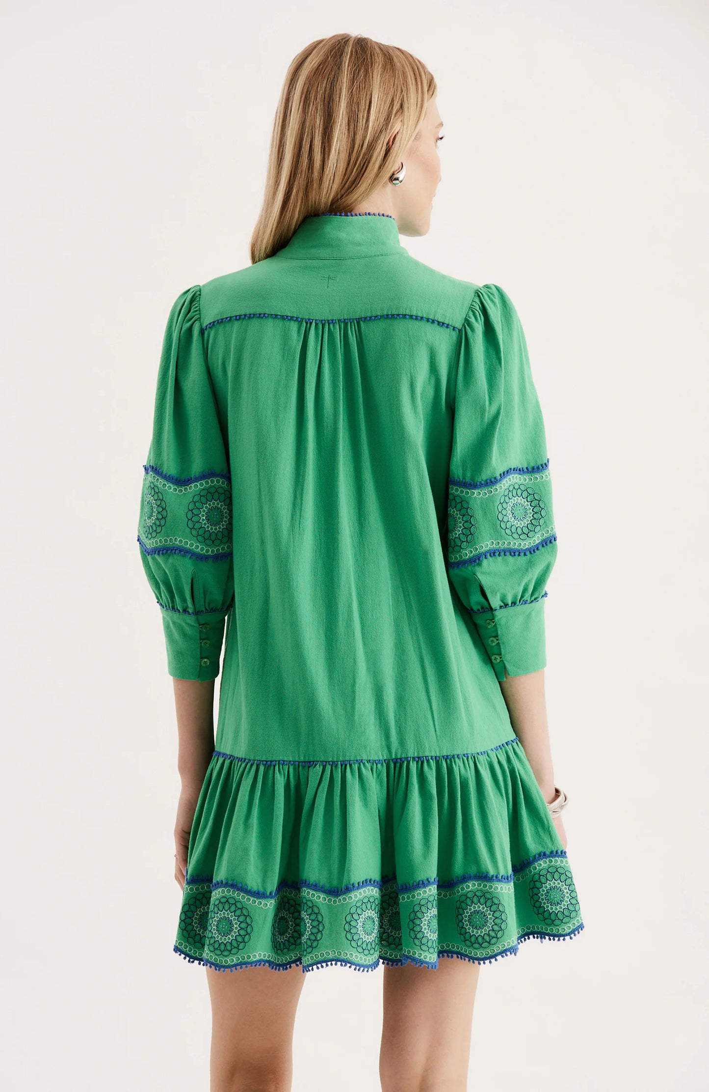 Christy Embroidered Skimmer Dress