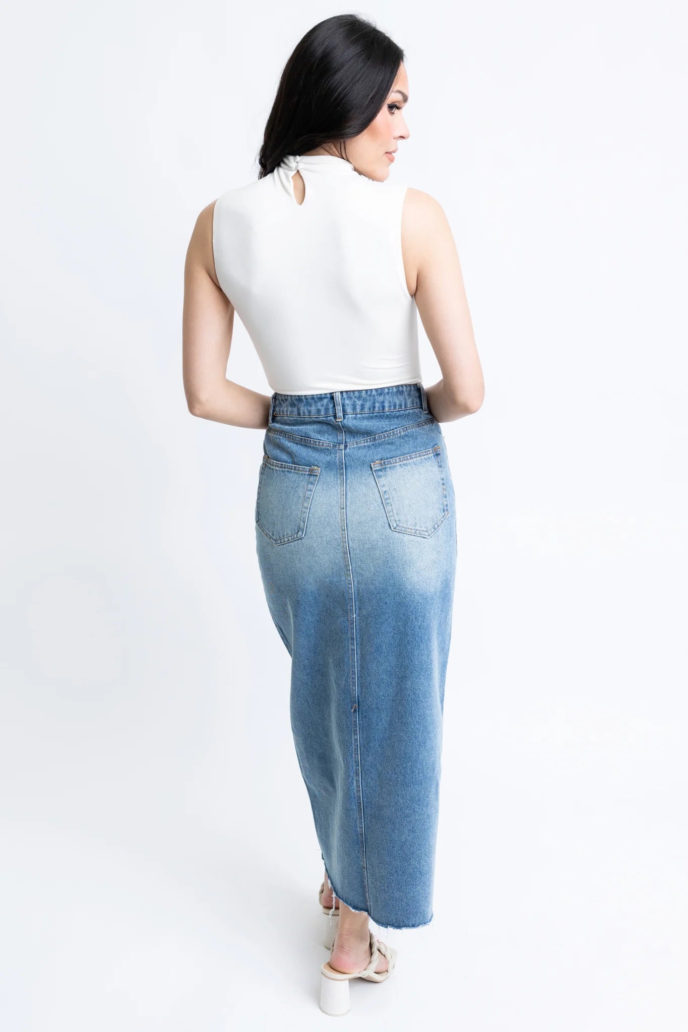 Denim Maxi Skirt