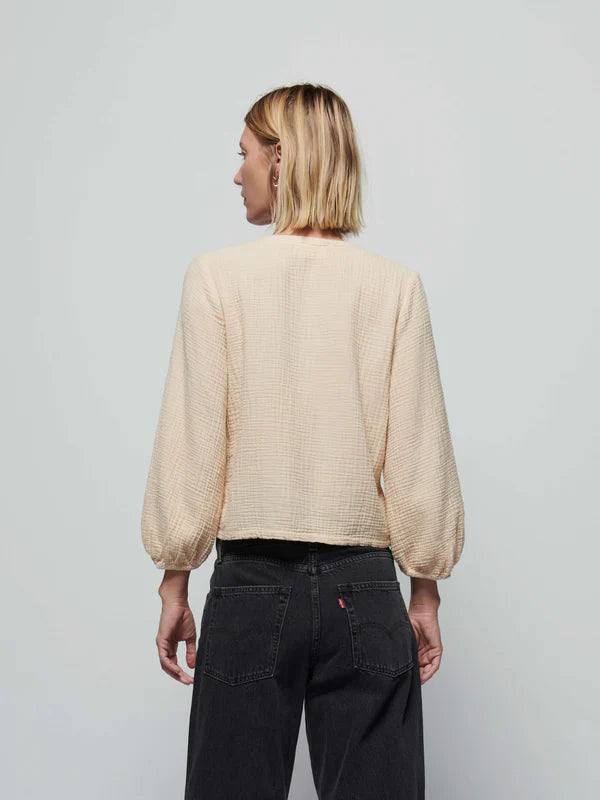 Maribeth Balloon Sleeve V-Neck