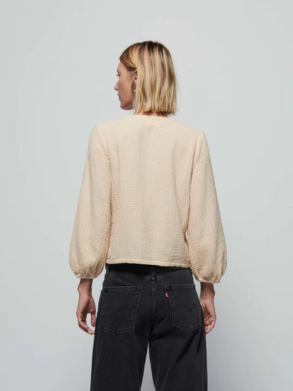 Maribeth Balloon Sleeve V-Neck