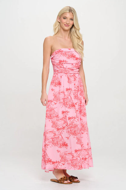 Sunset Cottage Tube Maxi Dress