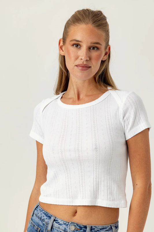 Pointelle Baby Tee