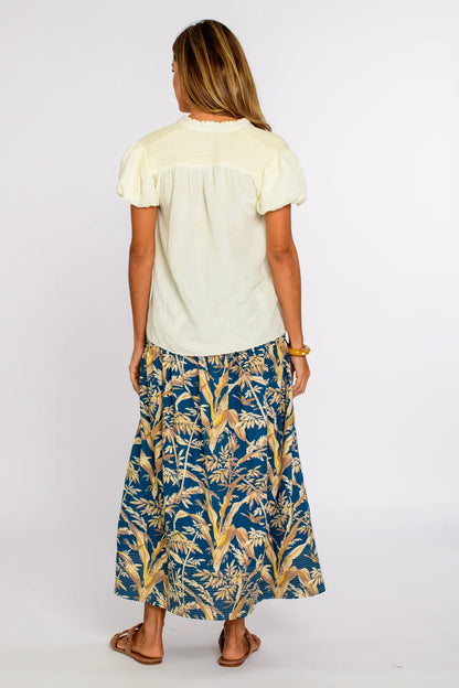 Short Sleeve Emily Top in Solid Pristine