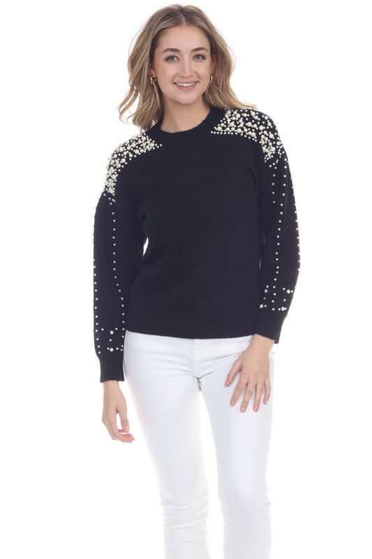 Pauline Pearls Crewneck Sweater