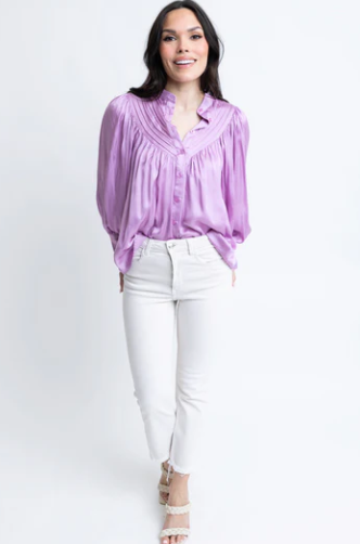 Satin Button Up Top