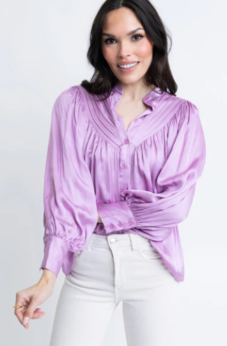 Satin Button Up Top