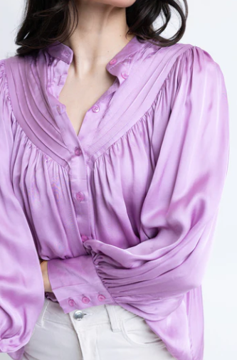 Satin Button Up Top