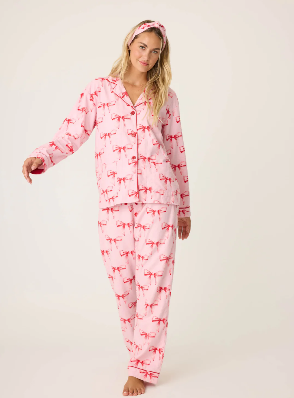 Ribbon & Bows Flannel PJ Set