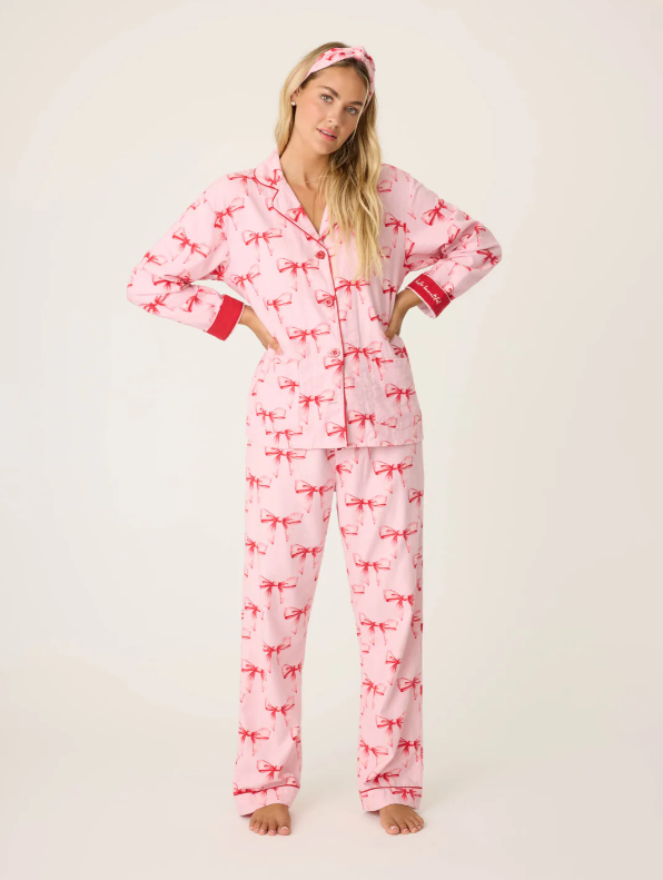 Ribbon & Bows Flannel PJ Set