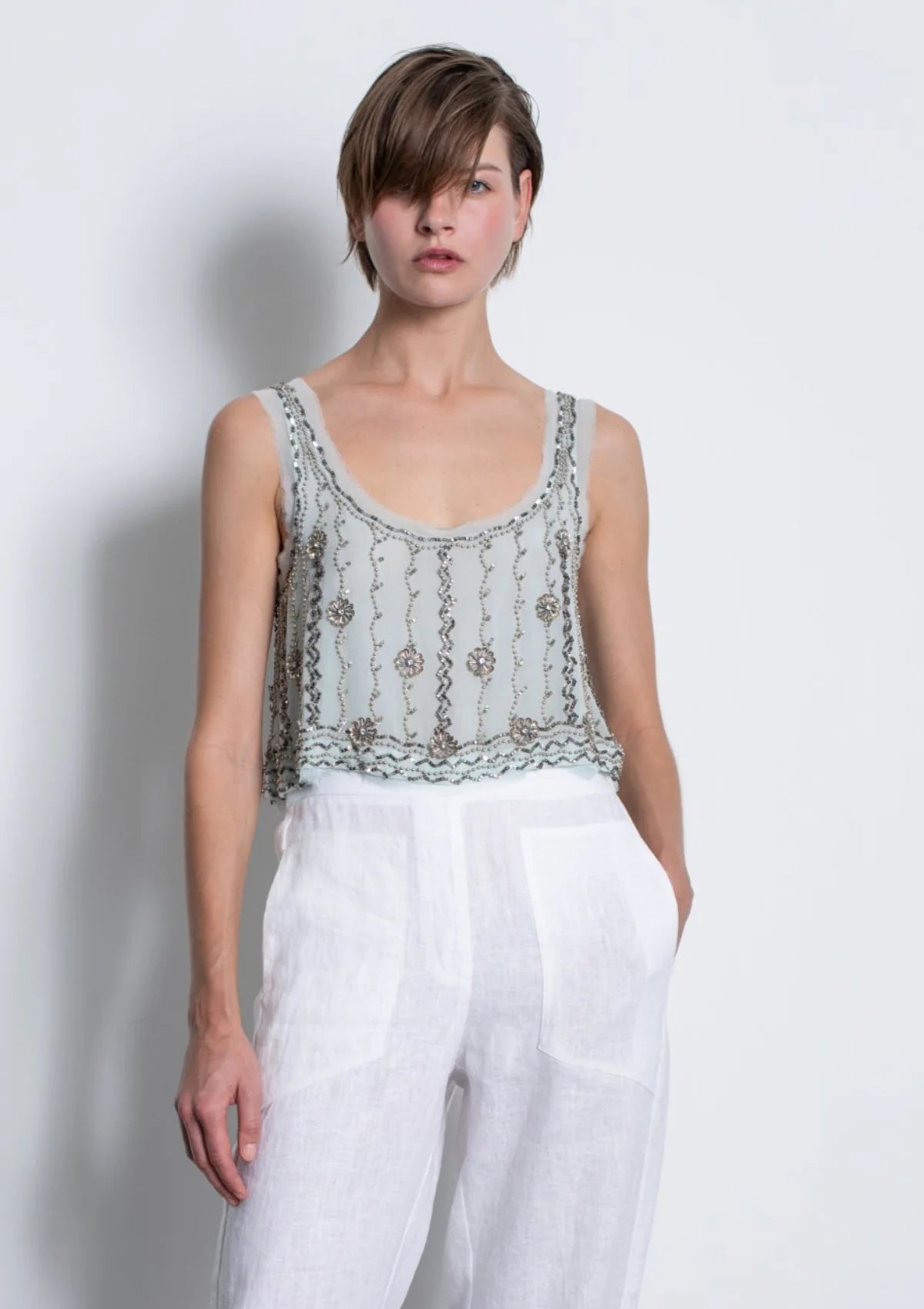 Solana Embroidered Tank Top