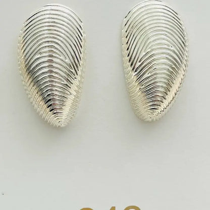 Elongated Mussel Shell Earring