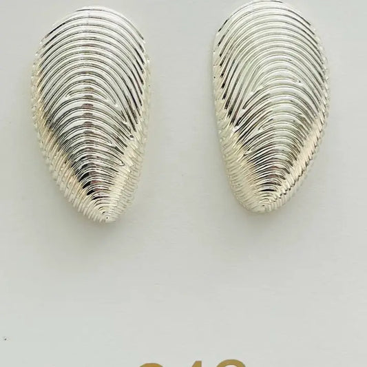Elongated Mussel Shell Earring