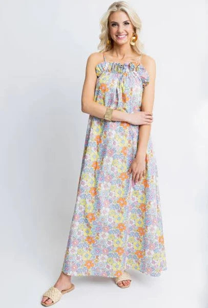 Ruffle Apron Maxi Dress